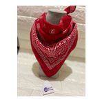 sema aksesuar Kırmızı %100 Pamuk Unisex Etnik Desenli Bandana Fular Yeni Yıl Hediyesi