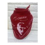 sema aksesuar Kırmızı Atatürk Silüetli Ve Imzalı Pamuk Kumaş Fular - Bandana - 23 Nisan, 29 Ekim, 19 Mayıs