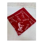 sema aksesuar Unisex Kırmızı Atatürk İmzalı Ve Silüetli Pamuk Kumaş Fular - Bandana - 23 Nisan, 29 Ekim, 19 Mayıs
