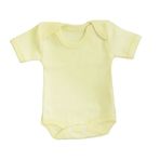 Sema Baby 0-3 Ay Sarı Yarım Kol Body
