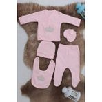 Sema Baby 5 Parça Hastane Çıkışı Zıbın Seti 0-3 Ay - Queen - Standart - Çok Renkli