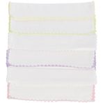 Sema Baby 8698863491107  Penye Bebek Mendil Çiftkat 6'lı Paket, Çok Renkli
