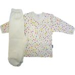 Sema Baby Bebek Pijama Takımı 0-3 Ay - Krem - 001 - Beyaz - 0 - 1 Ay