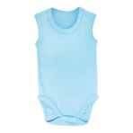 Sema Baby Mavi 0-6 Ay Jakarlı Askılı Body