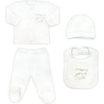 Sema Baby Organic 5 Parça Hastane Çıkışı Zıbın Seti - 0 - 1 Ay - 001 - Beyaz