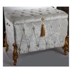 Sema Home Saraylı Gold Ayaklı Büyük Kadife Kaplamalı Ceyiz Sandığı
