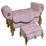 Sema Home Sultanım Koltuklu Oymalı Saraylı Gold Ayaklı Model İkili Nişan Sandığı