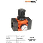 Semakmatic Pnömatik 3/4"- 1" Regülatör - 1" Regülatör + Manometre / SMYREG01M1800