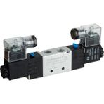 SEMAKMATİK Pnömatik 5/2 - 1/4" Çift Bobin Solenoid Valf - 220v AC