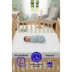 Semay Tekstil Pamuk Kapitone Fitted Sıvı Geçirmez Bebek Alezi-Çocuk Alezi-Hasta Alezi, Beşik Yatak Alezi - 70 x 140 cm - Beyaz