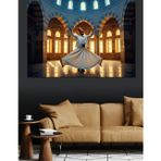 Semazen Derviş Cami İçi Dekoratif Kanvas - Mdf Ahşap Tablo