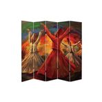 Semazen Temalı Özel Tasarım Paravan Room Divider Oda Bölücü PRVN-1307-1, 220 x 180