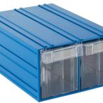 Sembol 501-2 Mavi Şeffaf Plastik Set Çekmeceli Kutu