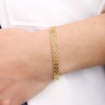 Sembol Gold 14 Ayar Altın 5 mm Bismark Bileklik