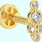 Sembol Gold 14 Ayar Altın Beştaş Tragus Piercing