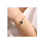 Sembol Gold 14 Ayar Altın Emerald Balıksırtı Bileklik