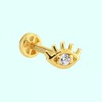 Sembol Gold 14 Ayar Altın Evil Eye Tragus Piercing
