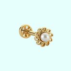 Sembol Gold 14 Ayar Altın İnci Tragus Piercing