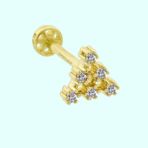 Sembol Gold 14 Ayar Altın Piramit Tragus Piercing