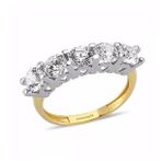 Sembol Gold 14 Ayar Altın Swarovski Taşlı 5 Taş Yüzük