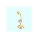 Sembol Gold 14 Ayar Sallantılı Göz Altın Göbek Piercing