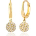 Sembol Gold 14 Ayar Taşlı Altın Küpe