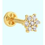 Sembol Gold 14 Ayar Taşlı Altın Taşlı Tragus Piercing