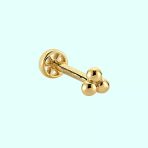 Sembol Gold 14 Ayar Taşsız Altın Cemre Tragus Piercing