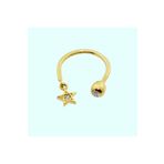 Sembol Gold 14 Ayar Yıldız Altın Yarım Halka Kulak Piercing