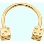 Sembol Gold 14 Ayar Zar Altın Yarım Halka Kulak Piercing
