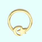 Sembol Gold Ayyıldız 14 Ayar Altın Halka Piercing