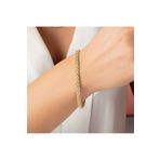 Sembol Gold Çift Burgu Altın Bileklik 14 Ayar 18-20 cm