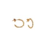 Sembol Gold Dorikalı 14K Gold Üç Renk Altın Halka Küpe