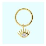 Sembol Gold Göz 14 Ayar Altın Halka Piercing