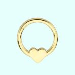 Sembol Gold Kalp 14 Ayar Altın Halka Piercing