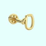 Sembol Gold -O- Harf 14 Ayar Tragus Altın Piercing