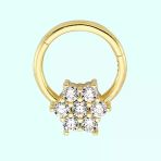 Sembol Gold Tektaş Kartanesi 14 Ayar Altın Halka Piercing