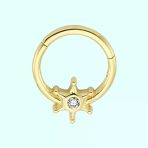 Sembol Gold Tektaş Yıldız 14 Ayar Altın Halka Piercing