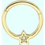 Sembol Gold Yıldız 14 Ayar Altın Halka Piercing