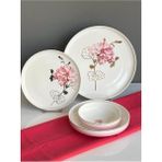 sembol Hydrangea Bone China 24 Parça Yemek Takımı