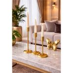 Semboldekor Premium Gold Kaplama 3lü Şamdan Seti