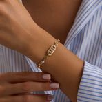 SembolGold 14 Ayar Dorika Bileklik İtaly 18+3 cm
