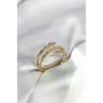 Semel BYK3979-SML Yılan Model Gold Renk Zirkon Taşlı Kadın Yüzük