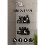 Semel Yapışkanlı Duvar Rafı Organizer Banyo Rafı Duş Rafı Mutfak Rafı Havluluk Sabun Krem Şampuanlık - Belirtilmemiş