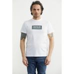 Sementa Baskılı Basic Kısa Kol Tişört - Beyaz - 2XL