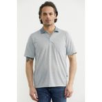 Sementa Cepli Polo Yaka Dokulu Tişört - Gri - 2XL