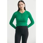 Sementa Fitilli Crop Triko Kazak - Benetton Yeşil - Standart