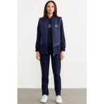 Sementa Kadın Kapitone Yelekli Üçlü Eşofman Takım - Lacivert %60 Viskoz %35 Polyester - XL