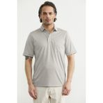Sementa Polo Yaka Cepli Kısa Kol Tişört - Taş - 3XL