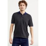 Sementa Polo Yaka Kısa Kol Pamuk Triko T-Shirt - Antrasit - XL